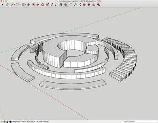 I didn't have any 3d modeling experience prior to this project, so I taught myself the basics via a trial copy of SketchUp.